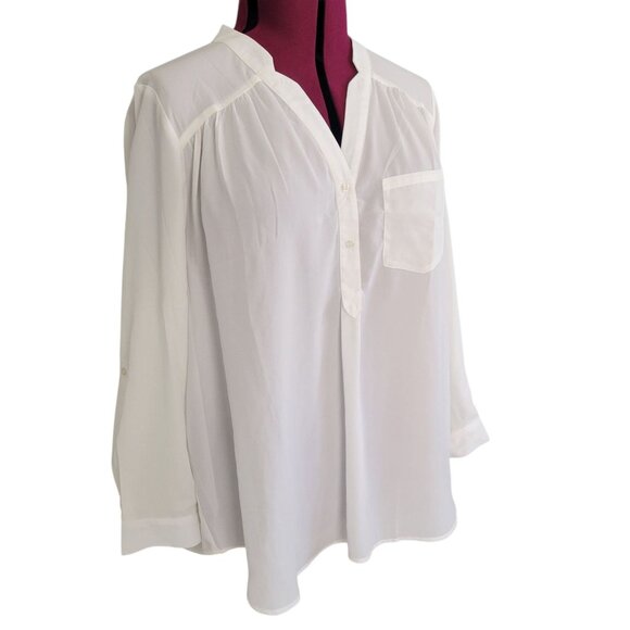 ModCloth Womens White Button-Up Blouse (Size 3X) - Picture 8 of 8